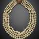 Four strand cultured pearl graduated necklace - Foto 1