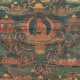 Thangka des Buddha Amithaba mit Brokatmontierung - фото 1