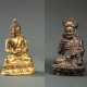 Feuervergoldete Miniatur-Bronze des Buddha Shakyamuni und Miniaturbronze Bronze - фото 1