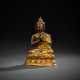 Partiell feuervergoldete Bronze des Buddha Shakyamuni - фото 1