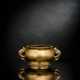 Weihrauchbrenner aus goldfarbener Bronze mit seitlichen Handhaben - Foto 1
