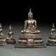 Vier mit Silber beschlagene Figuren des Buddha - фото 1