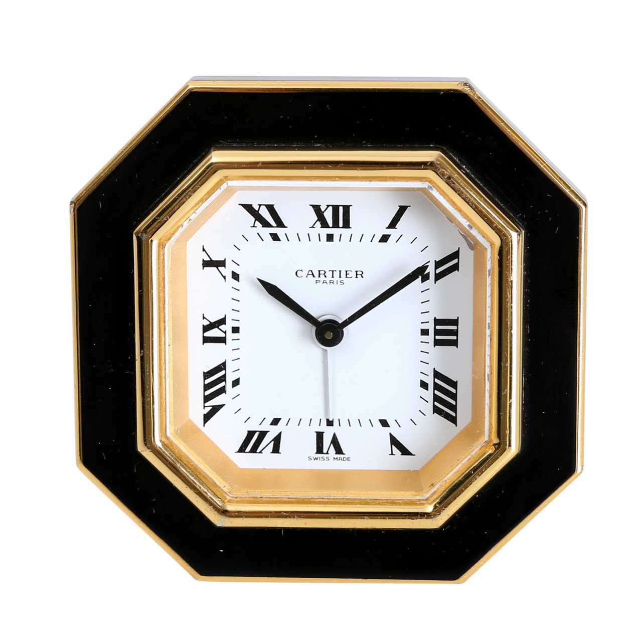 CARTIER luxury Desk clock/travel alarm clock. — catalog Jewelry