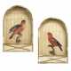 A PAIR OF GLAZED 'BIRDCAGE' COLOURED PRINTS OF PARROTS - фото 1