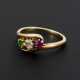 Jugendstil-Ring mit Smaragd, Rubin und Diamantrose - photo 1