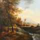 Maler des 20. Jahrhundert ''Romantische Landschaft'' mit kleinem Bergbach - Foto 1