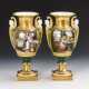 2 Biedermeier-Vasen mit Genremalerei - Foto 1