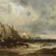KRAUSE, Franz Emil (1836 Niederschönhausen - 1900 Conway/Wales). Krause, Franz Emil: Felsige Küste mit Fischerboot. - Foto 1