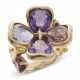 Chanel. CHANEL AMETHYST AND PINK TOURMALINE FLOWER RING - photo 1