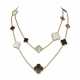 Van Cleef & Arpels. VAN CLEEF & ARPELS MOTHER-OF-PEARL, ABALONE AND ONYX 'MAGIC ALHAMBRA' NECKLACE - Foto 1