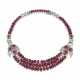 ART DECO RUBY AND DIAMOND NECKLACE - photo 1