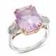 PINK SAPPHIRE AND DIAMOND RING - Foto 1