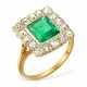 EARLY 20TH CENTURY EMERALD AND DIAMOND RING - photo 1