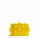 A YELLOW LUCITE LEGO CLUTCH WITH SILVER HARDWARE - photo 1