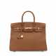 Hermes. A GOLD TOGO LEATHER BIRKIN 35 WITH GOLD HARDWARE - фото 1