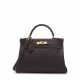 Hermes. A HAVANE SWIFT LEATHER RETOURNÉ KELLY 32 WITH GOLD HARDWARE - фото 1