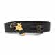 Chanel. A LIMITED EDITION BLACK LAMBSKIN LEATHER BELT WITH GOLD PISTOL MOTIF - Foto 1