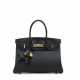 A SHINY BLACK NILOTICUS CROCODILE & TOGO LEATHER TOUCH BIRKIN 30 WITH GOLD HARDWARE & RODEO CHARM - Foto 1