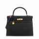 Hermes. A BLACK TOGO LEATHER RETOURNÉ KELLY 32 WITH GOLD HARDWARE - фото 1