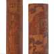 TWO CARVED BAMBOO WRIST RESTS - photo 1