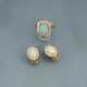 Ring und Ohrringe mit Opal-Besatz - фото 1