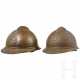Zwei Stahlhelme M 15 (Adrian), Belgien, 1. Weltkrieg - Foto 1