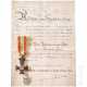Roter Adler-Orden 4. Klasse mit der königlichen Krone, Urkunde - фото 1