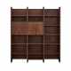 Gianfranco Frattini. Modular bookcase with three spans, twelve shelves, double door and flap cabinet - фото 1