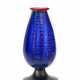 Ercole Barovier. Baluster vase in lattimo incamiciato blu blown glass on a truncated conical base applied by heat - фото 1