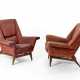 BBPR (Barbiano di Belgiojoso, Peressutti, Rogers). Pair of upholstered armchairs - Foto 1