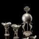 Piero Figura. Caviar service consisting of a large spherical body container containing seahorses resting on shells and starfish, and two caviar holders in the shape of shells straight from mermaids, complete with shell spoon - photo 1