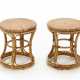 Pair of rattan stools - photo 1