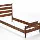 Gabriele Mucchi. Single bed with headboard and footboard with horizontal slats, square and rectangular sloping uprights - photo 1