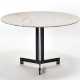 Table with painted metal structure and brass feet, Candoglia marble top - фото 1