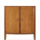 Bar cabinet with two doors in solid wood, edged and light veneered - фото 1