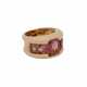 Ring mit rosa Turmalinen und Brillanten, zusammen ca. 0,03 ct, - photo 1