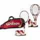 ROGER FEDERER'S TOURNAMENT RACKET BAG, RACKETS AND SNEAKERS - photo 1