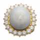 COLOURED STAR SAPPHIRE AND DIAMOND RING - фото 1