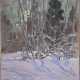 Маторин, М.В. Зима в лесу. 1967. Бумага, гуашь. 27х20,2 см. - фото 1