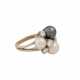 SCHILLING Ring mit Perlen und 4 Brillanten von zusammen ca. 0,5 ct, - photo 1