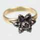 Ring mit Granat Blüte - Gelbgold 333 - Foto 1