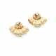 Pair of gold and diamond ear clips, Cartier - Foto 1