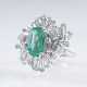 Hochkarätiger Vintage Smaragd-Diamant-Ring - фото 1
