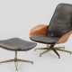 Mid Century-Loungesessel mit Ottoman von George Mulhauser - photo 1