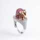 Außergewöhnlicher Brillant Ring mit Pink-Saphiren 'Elefant' - Foto 1