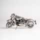 Kleines seltenes Modell-Motorrad 'Harley Davidson' in Silber, Firma in Arezzo, Italien - photo 1