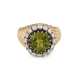 PERIDOT-RING MIT DIAMANTBESATZ - фото 1