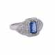 Ring mit Saphir ca. 2 ct, - photo 1