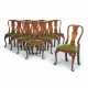 A SET OF ELEVEN ENGLISH WALNUT DINING-CHAIRS - фото 1
