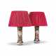 A PAIR OF JAPANESE KENJO-IMARI STYLE OCTAGONAL TRUMPET VASES, MOUNTED AS LAMPS - фото 1